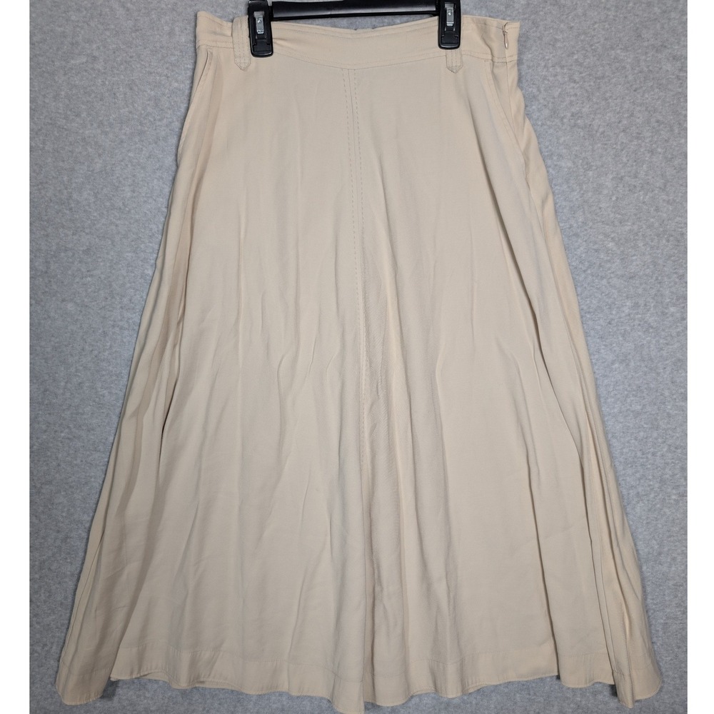Banana Republic Cream Midi Skirt